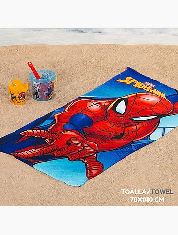 Spider-man ensemble seau de plage avec accessoires serviette et sac