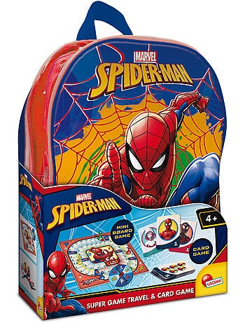Spider-Man – Sac à Dos Jeux de Voyage avec Jeux de Plateau et Cartes – Lisciani