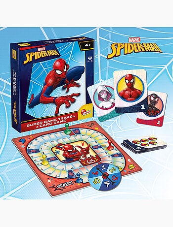 Spider-Man – Sac à Dos Jeux de Voyage avec Jeux de Plateau et Cartes – Lisciani