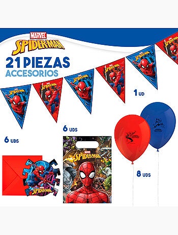 Spider-man set vaisselle pour enfants et décoration jetable 66 pièces