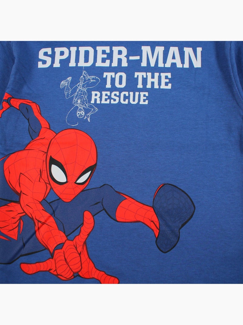 Spiderman - T-shirt manches courtes garçon avec personnage Bleu marine - Kiabi