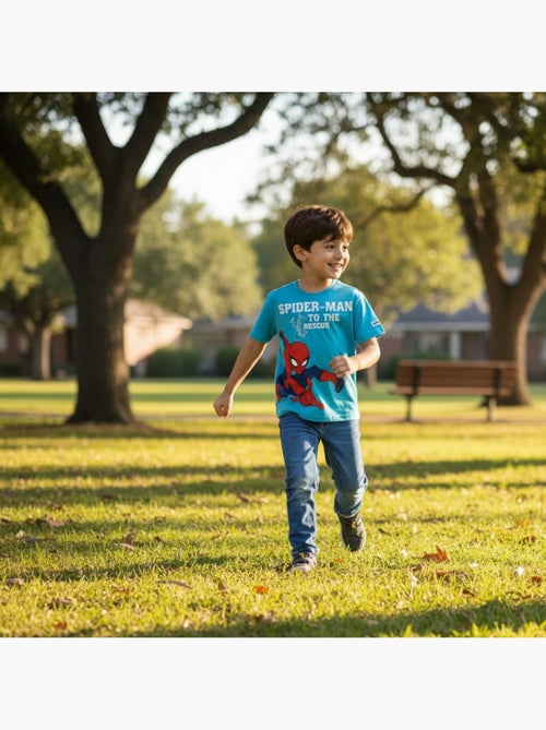 Spiderman - T-shirt manches courtes garçon avec personnage - Kiabi