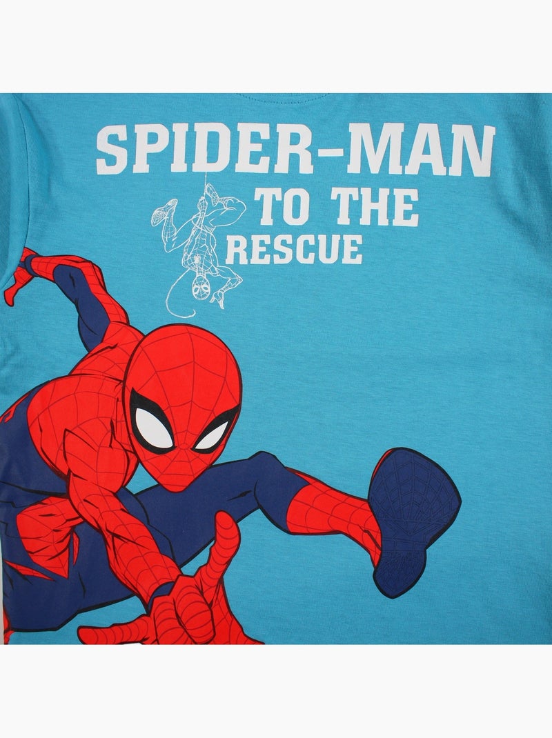 Spiderman - T-shirt manches courtes garçon avec personnage Bleu - Kiabi