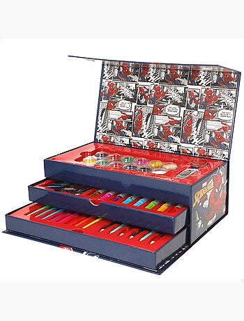 Spiderman coffret de dessin, format mallette, 50 pièces