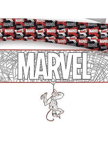 Spiderman, Parure de Lit Double Imprimée Réversible 100% Coton, MARVEL WHITE