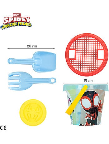 Spidey ensemble de plage avec seau, accessoires, sac à dos et poncho