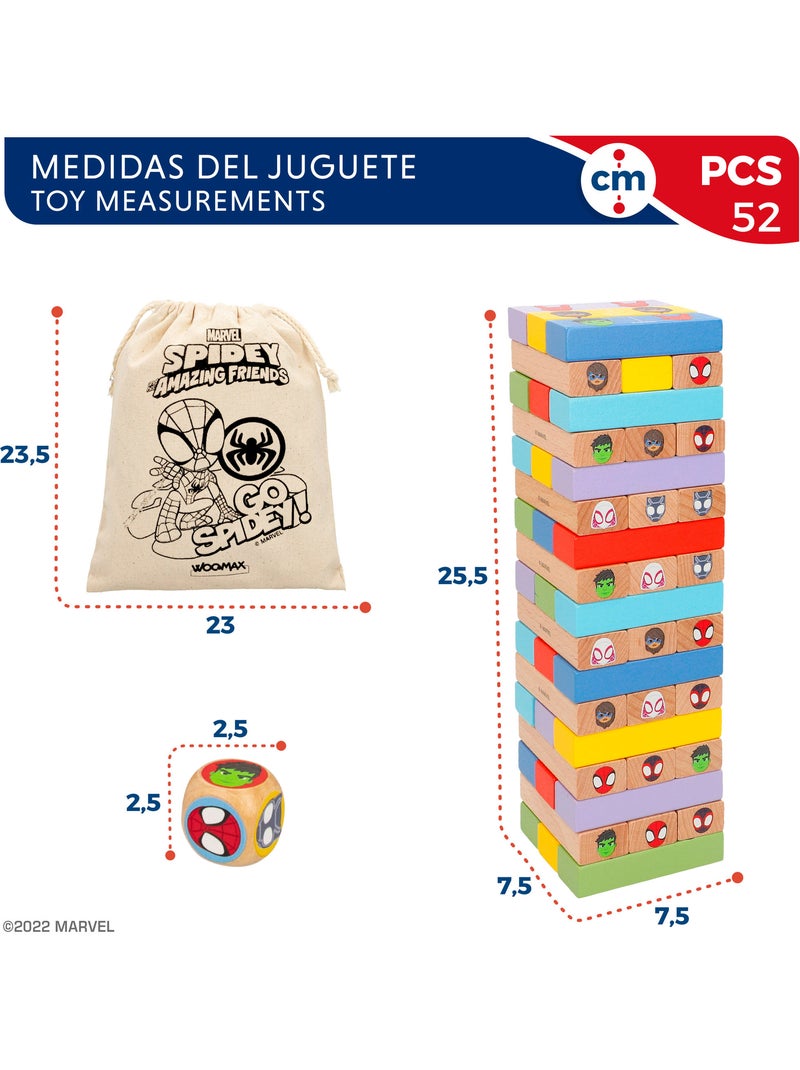 Spidey et sa Super Team Ensemble de blocs de bois 2 en 1 WOOMAX N/A - Kiabi