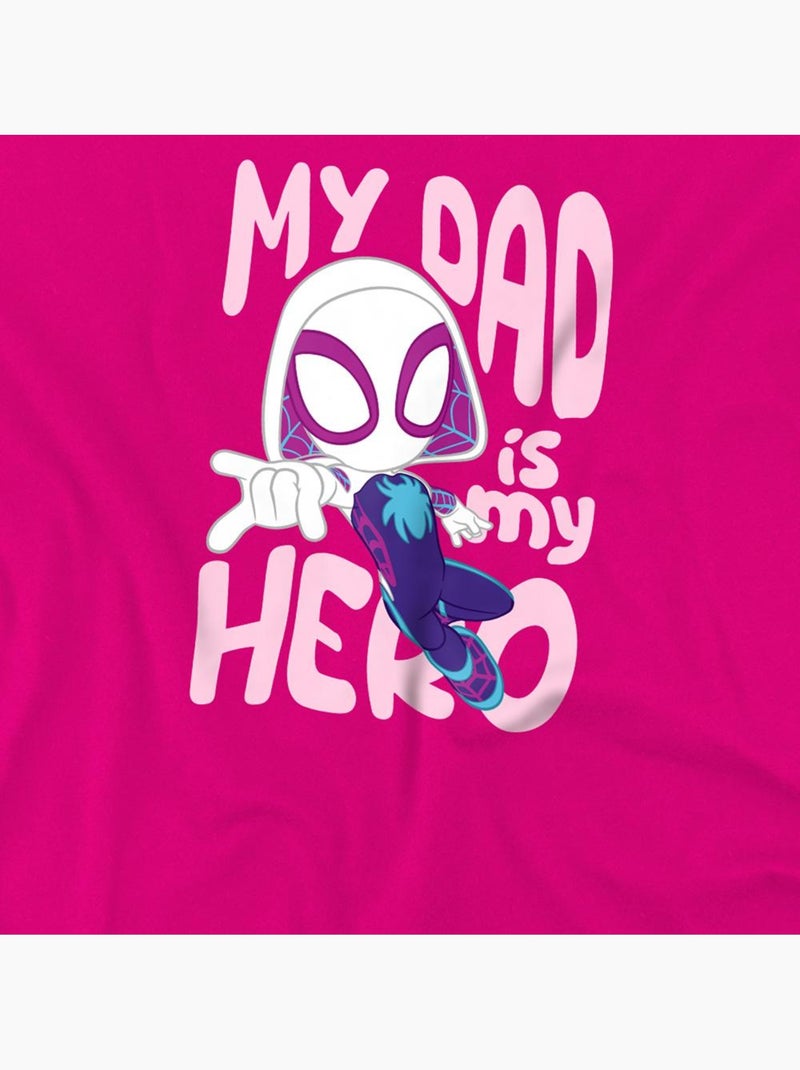 Spidey et ses amis extraordinaires - T-shirt motif Spider-Gwen DAD HERO Rose fushia - Kiabi