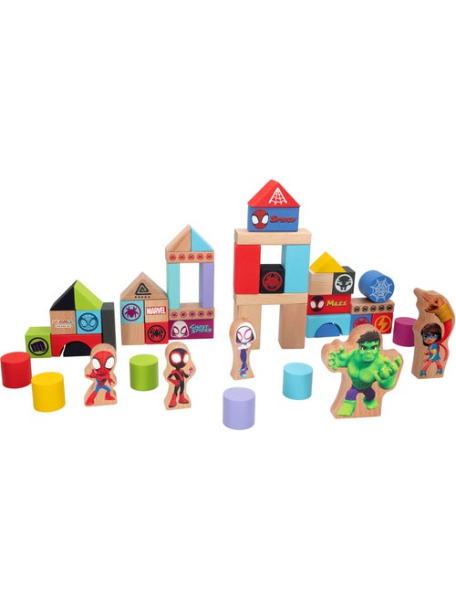 Spidey Jeu de blocs de bois et sa Super Team WOOMAX - Kiabi