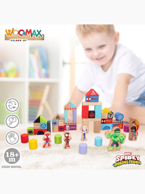 Spidey Jeu de blocs de bois et sa Super Team WOOMAX - Kiabi