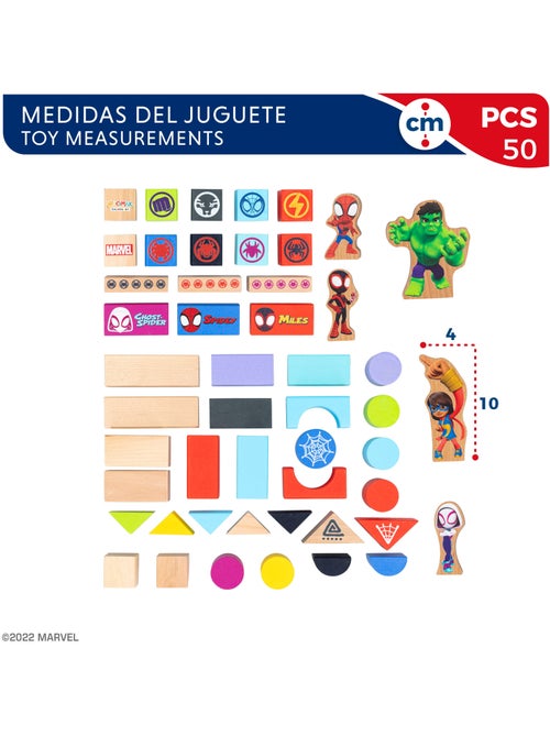 Spidey Jeu de blocs de bois et sa Super Team WOOMAX - Kiabi