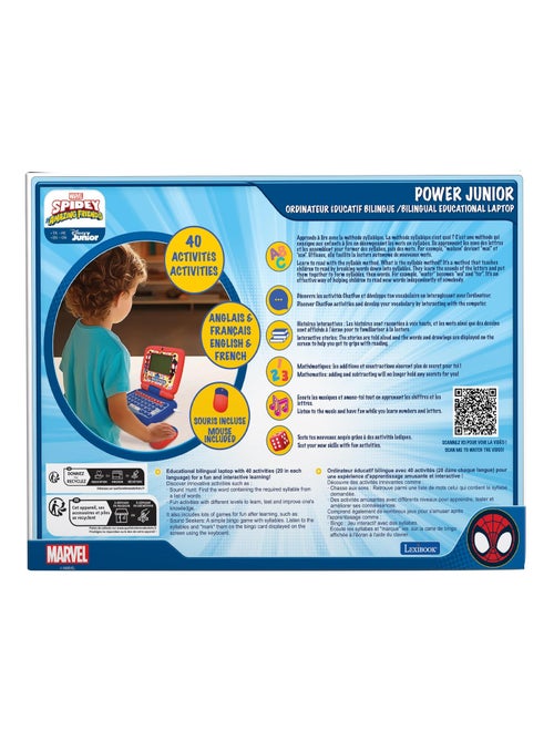 Spidey ordinateur portable éducatif parlant bilingue – 40 activités en français et anglais - Kiabi