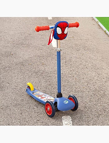 Spidey scooter pour enfants à 3 roues avec pochette