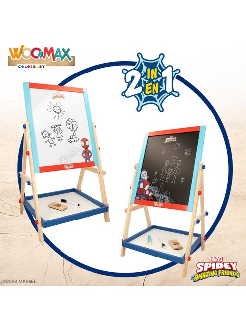Spidey Tableau chevalet pour enfants et sa super équipe 2 en 1 WOOMAX - Kiabi