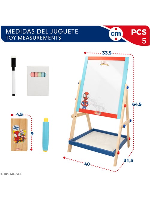 Spidey Tableau chevalet pour enfants et sa super équipe 2 en 1 WOOMAX - Kiabi