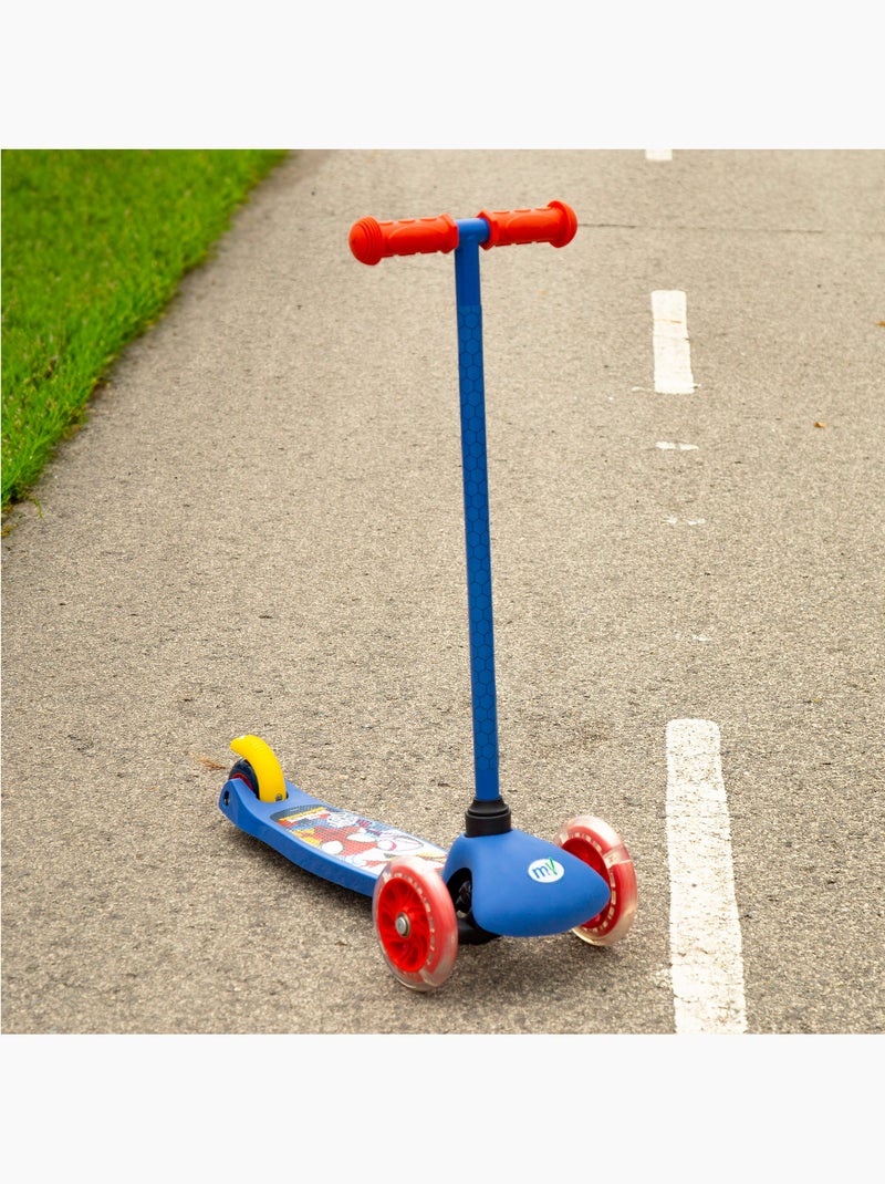 Spidey trottinette à 3 roues 55x23x68 cm max. 20 kg avec éclairage et freins N/A - Kiabi