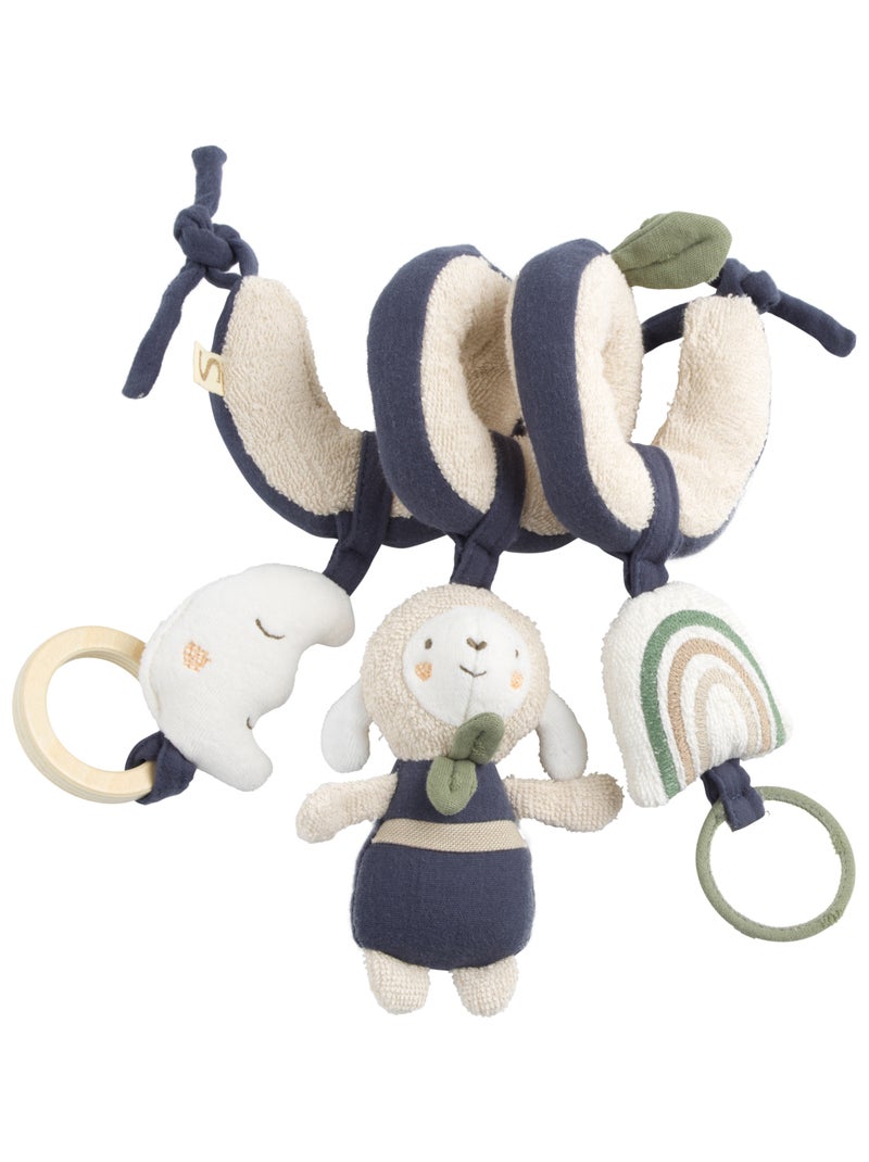 Spirale d'activités en bouclette coton bio - Bleu Beige - Kiabi