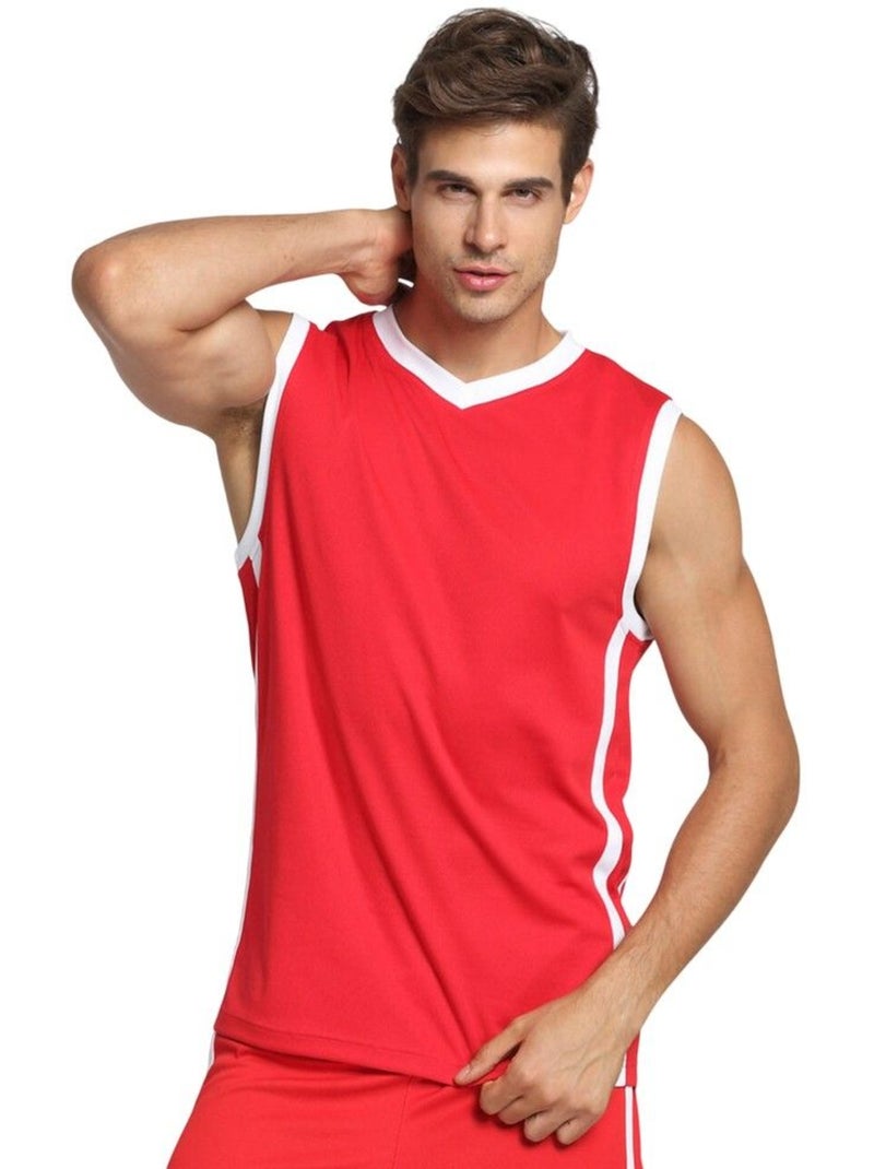 Spiro - Maillot de basket Blanc Rouge Blanc - Kiabi