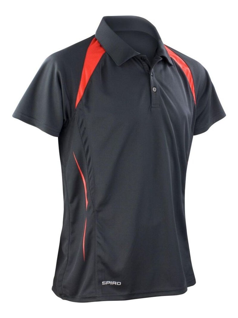 Spiro - Polo TEAM SPIRÇa Noir Rouge - Kiabi