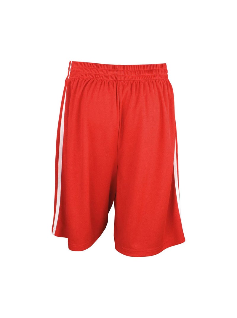Spiro - Short de basket Blanc Rouge Blanc - Kiabi