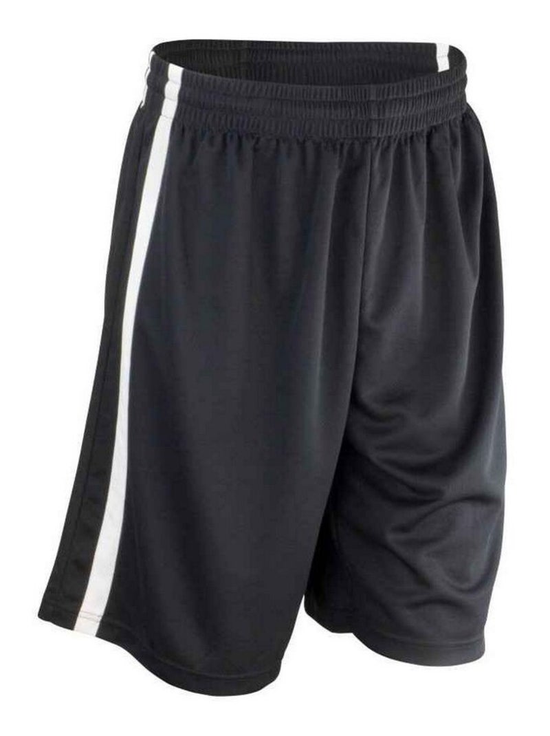 Spiro - Short de basket Noir Blanc - Kiabi