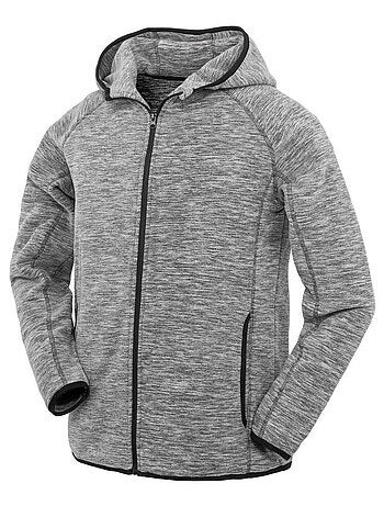 Spiro Mens Microfleece Fitness Full Zip Hoodie