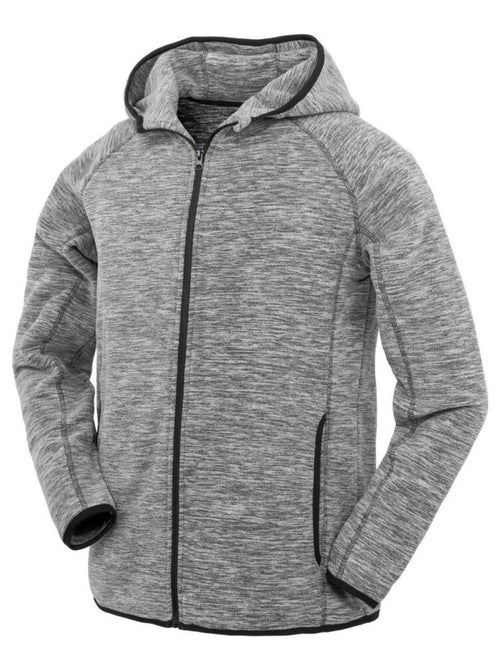 Spiro Mens Microfleece Fitness Full Zip Hoodie - Kiabi