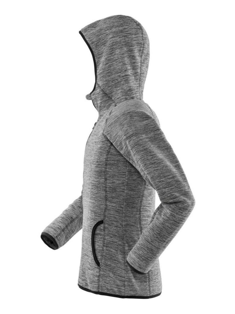 Spiro Pull à capuche zippé en micropolaire pour femmes et hommes Gris - Kiabi
