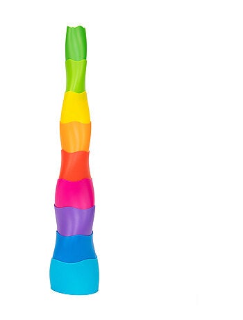 Spiroku la tour swingue 9 formes d'empilage qui s'étirent et forme une tour colorée spirale 3 ans