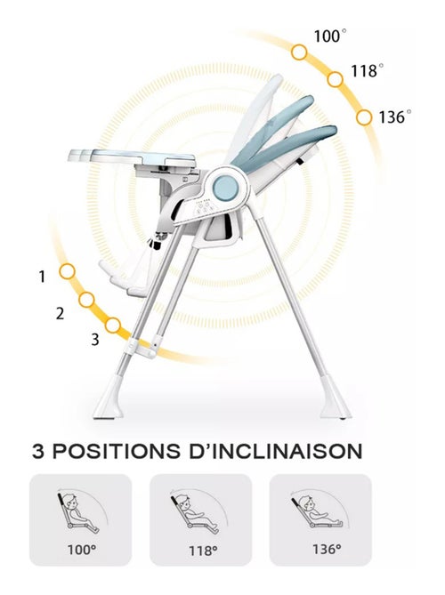 SPLITY 2 Multifonction 3 en 1, chaise haute, transat, balancelle electrique - Kiabi SPLITY 2 Multifonction 3 en 1, chaise haute, transat, balancelle electrique - Kiabi