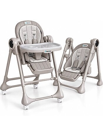 SPLITY Multifonction 3 en 1, chaise haute, transat, balancelle electrique