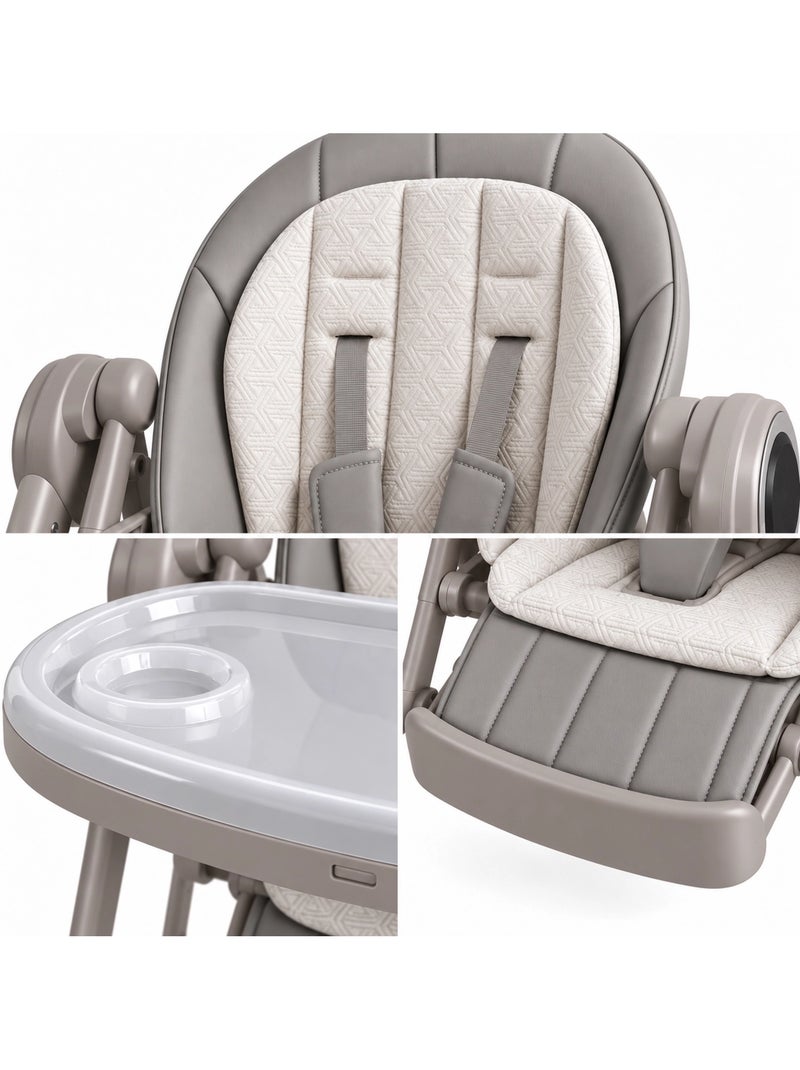 SPLITY Multifonction 3 en 1, chaise haute, transat, balancelle electrique Beige - Kiabi