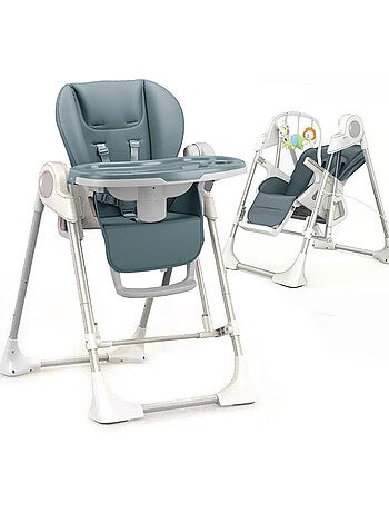 SPLITY Multifonction 3 en 1, chaise haute, transat, balancelle electrique