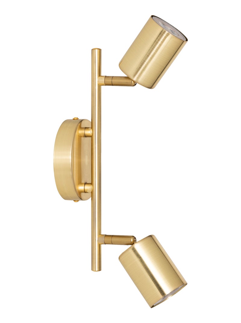 Spot mural double orientable compatible plafond Doré/or - Kiabi