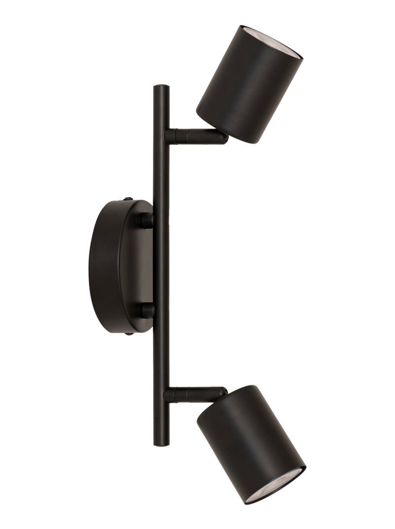 Spot mural double orientable compatible plafond Noir - Kiabi