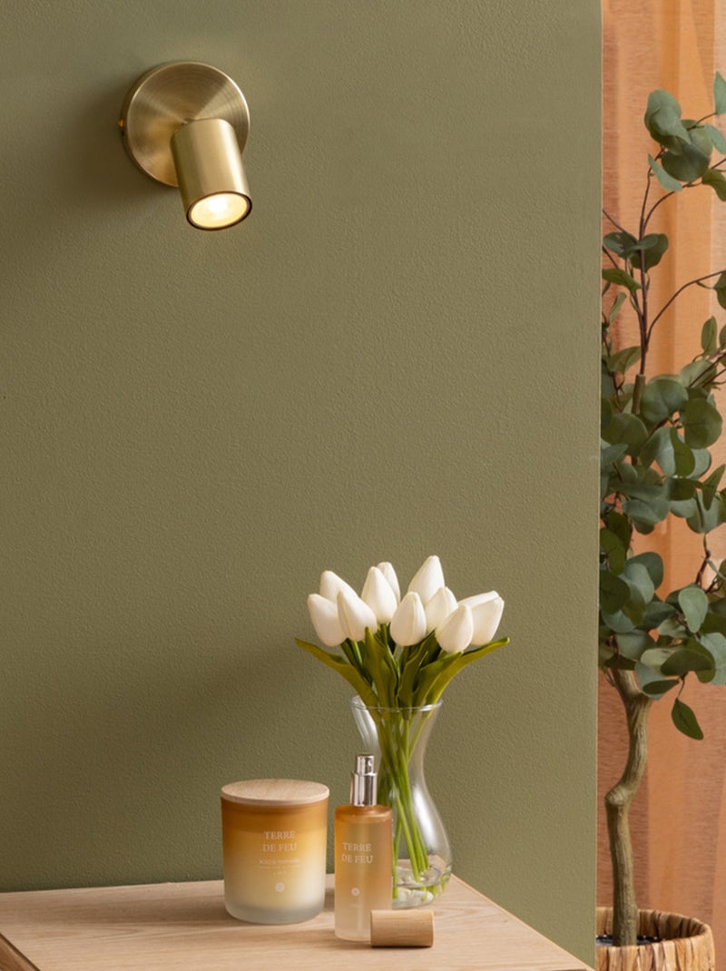 Spot mural orientable compatible plafond Doré/or - Kiabi