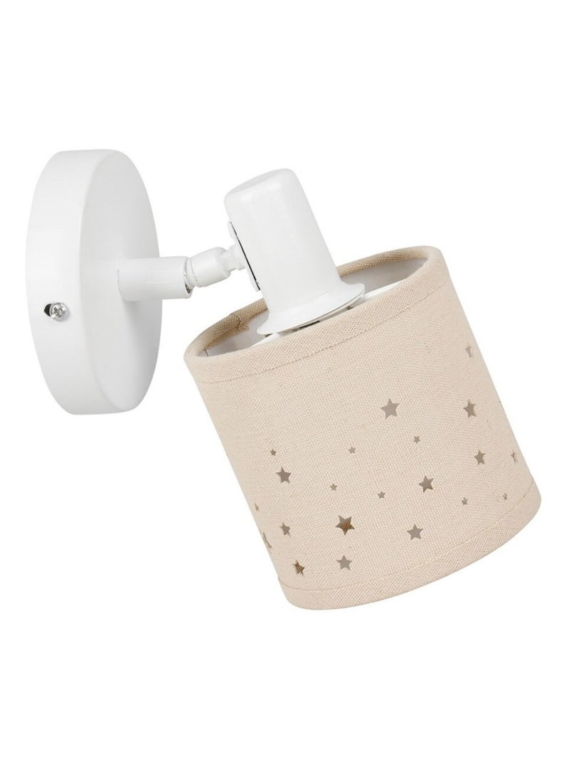 Spot patère orientable 1 abat-jour Lin beige Beige - Kiabi