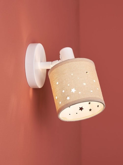 Spot patère orientable 1 abat-jour Lin beige - Kiabi