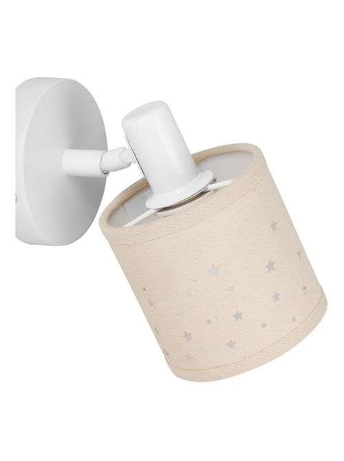 Spot patère orientable 1 abat-jour Lin beige - Kiabi