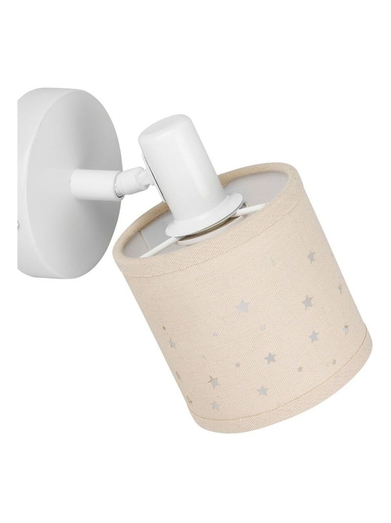 Spot patère orientable 1 abat-jour Lin beige Beige - Kiabi