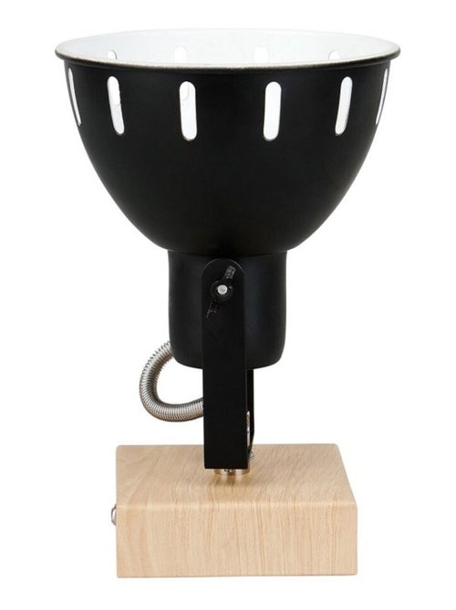Spot patère orientable 1 abat-jour métal noir - Kiabi