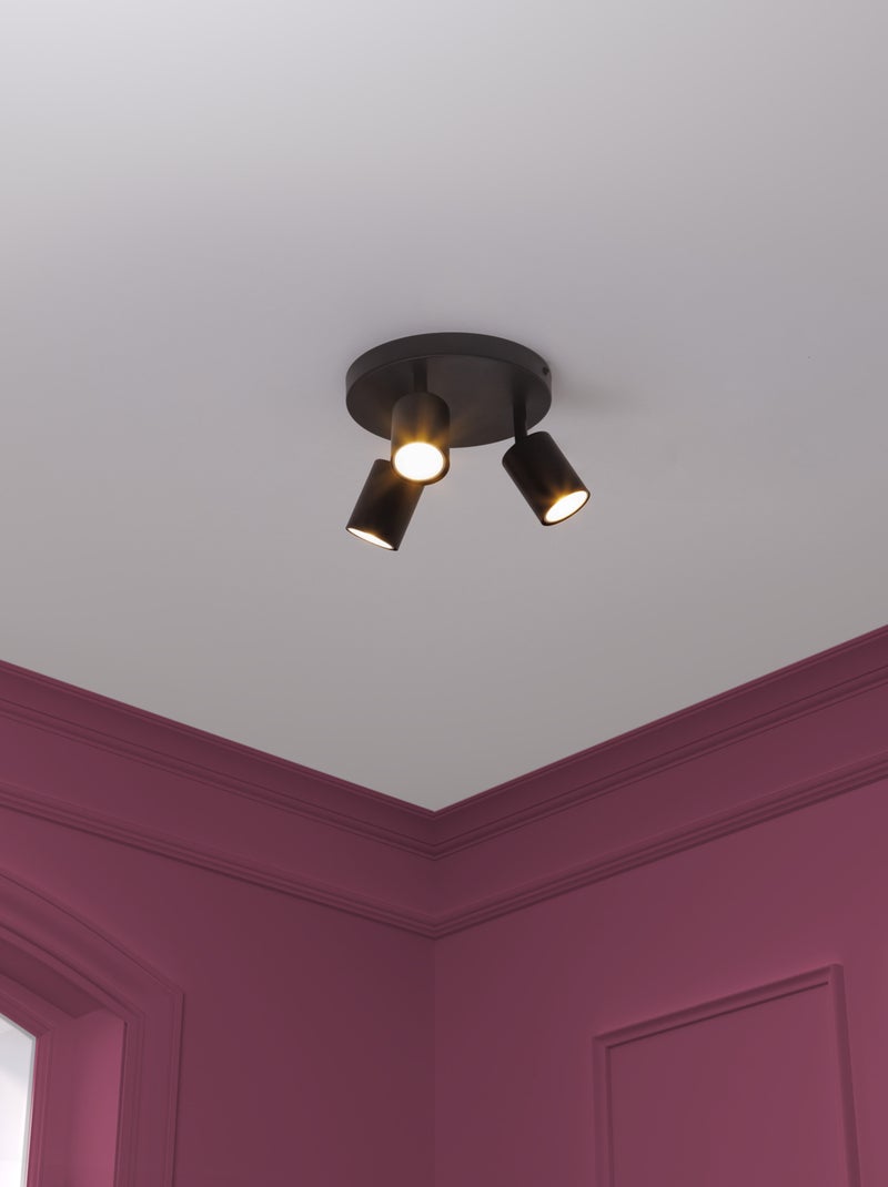Spot plafond triple orientable Noir - Kiabi