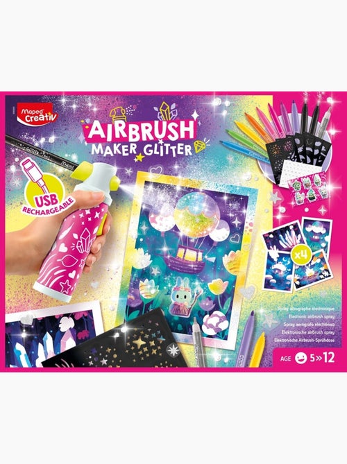 Spray graffiti électronique avec paillettes - Kiabi