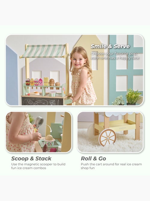 Stand de Glace avec 32 Accessoires, 100cm, Menthe - Kiabi Stand de Glace avec 32 Accessoires, 100cm, Menthe - Kiabi