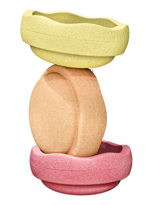 Stapelstein - Jeu motricité Original Warm Pastel 3 blocs - Kiabi