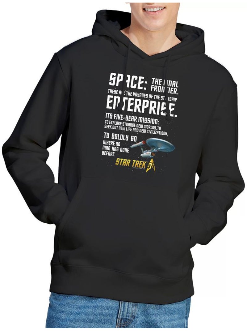 Star Trek - Sweat à capuche INTRO Noir - Kiabi