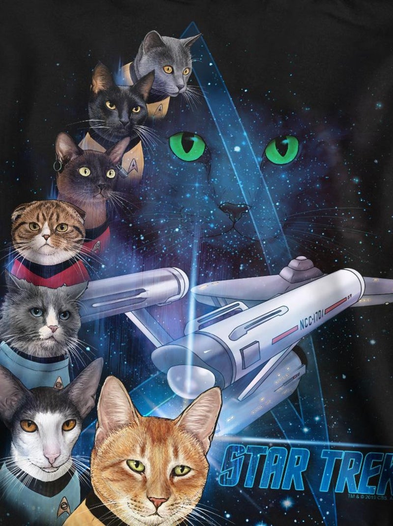 Star Trek - Sweat FELINE GALAXY Noir - Kiabi