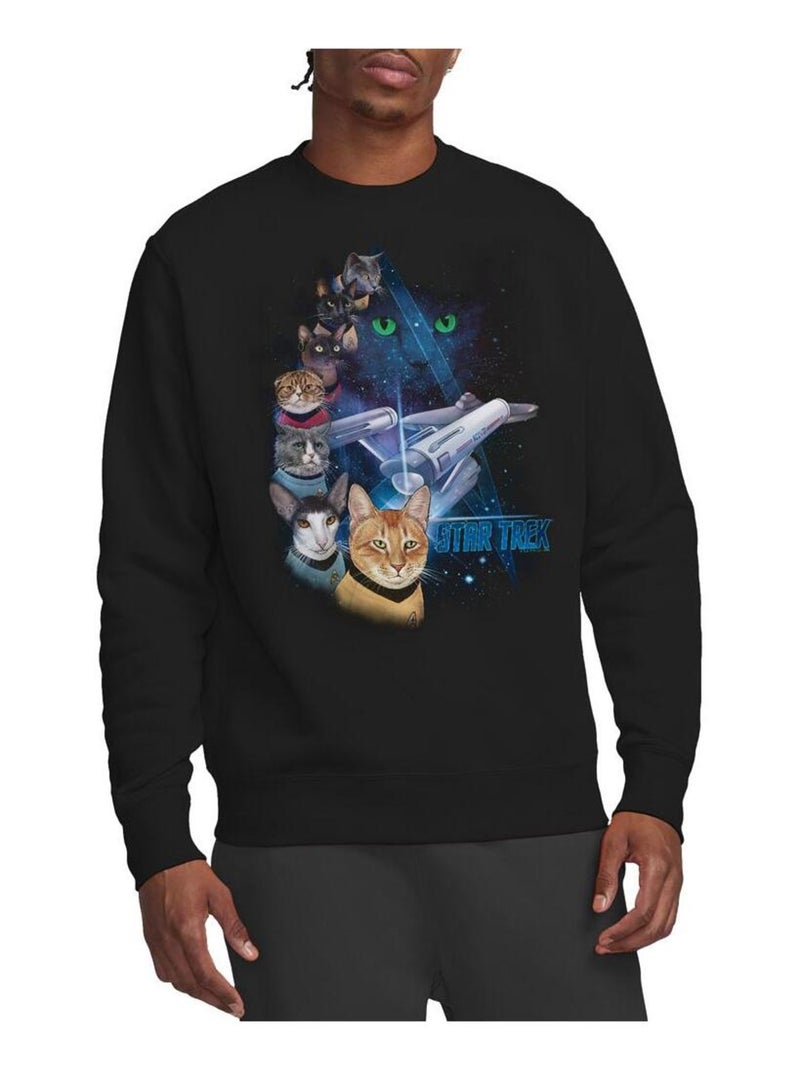 Star Trek - Sweat FELINE GALAXY Noir - Kiabi