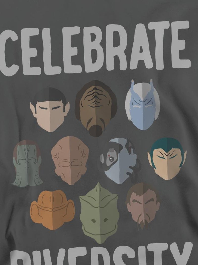 Star Trek - Sweat THE CELEBRATE DIVERSITY Gris Noir - Kiabi