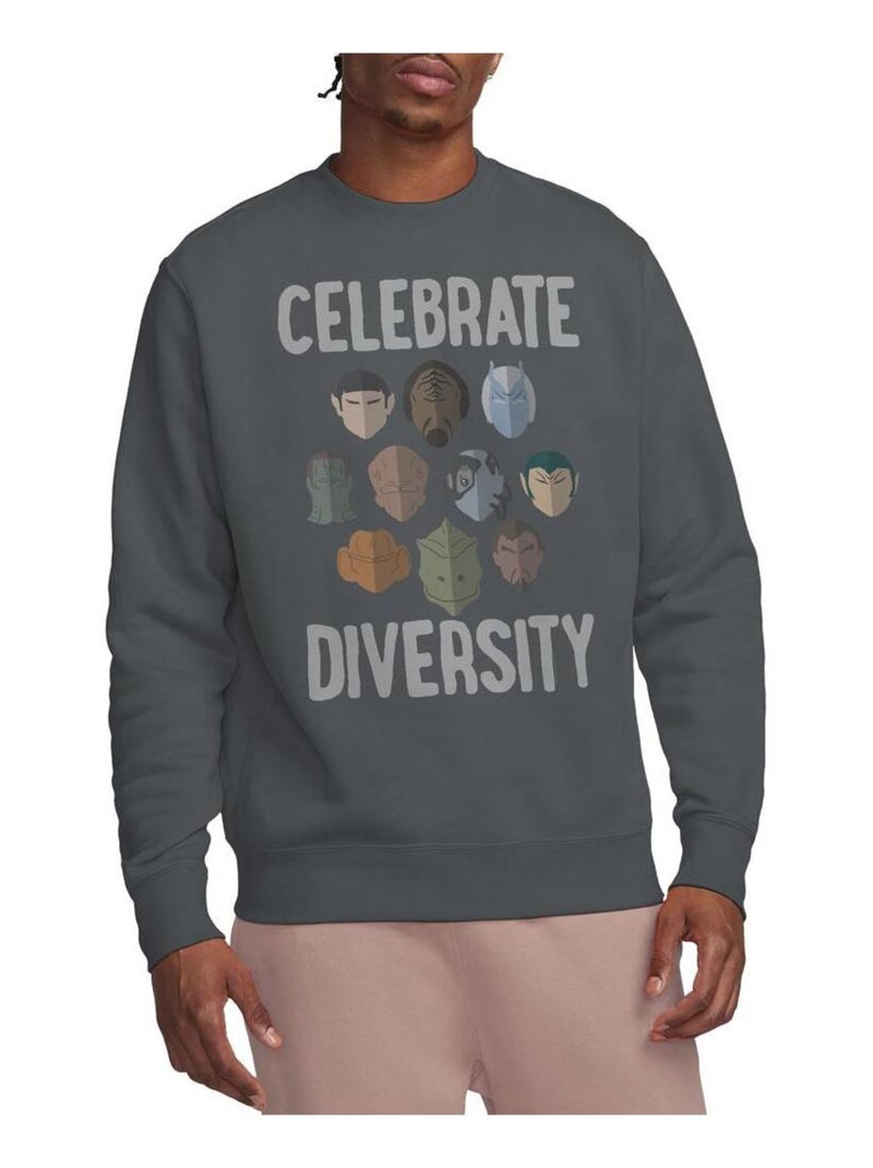 Star Trek - Sweat THE CELEBRATE DIVERSITY Noir - Kiabi